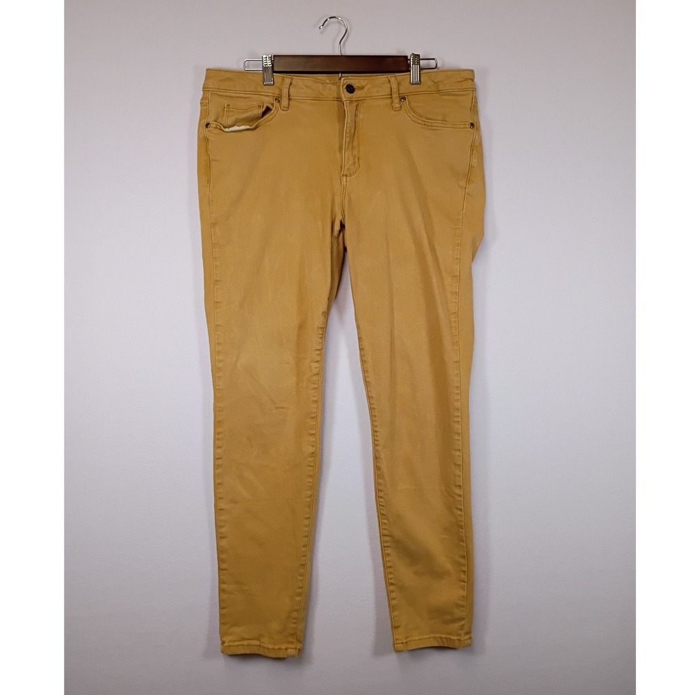 Boho Mustard Sonoma Goods For Life Womens 16L Yellow Skinny Stretch Pants